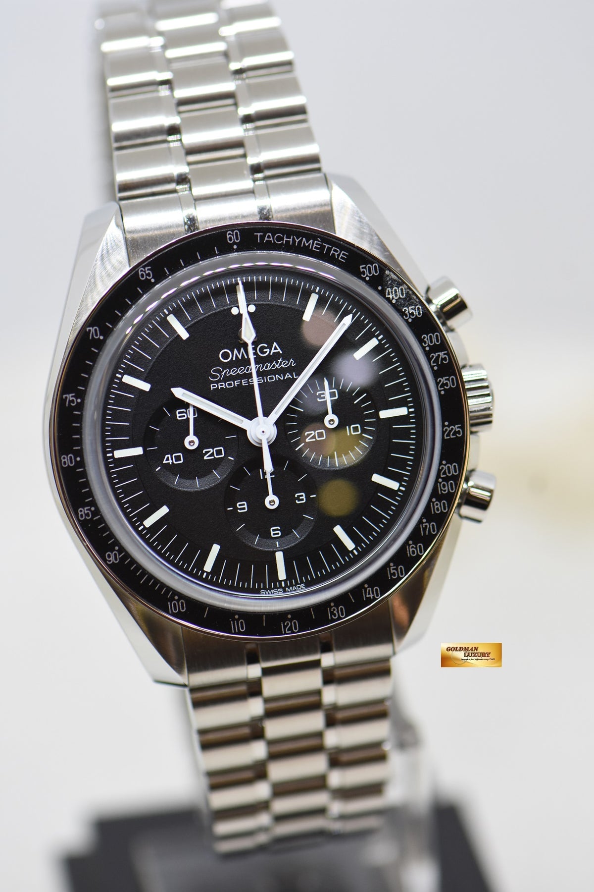 [SOLD] OMEGA SPEEDMASTER MOONWATCH C.3861 CHRONOGRAPH 42mm STEEL IN BRACELET SAPPHIRE BACK BLACK 310.30.42.50.01.002 (LNIB)