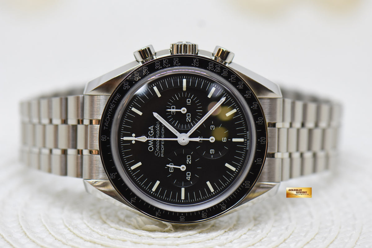 [SOLD] OMEGA SPEEDMASTER MOONWATCH C.3861 CHRONOGRAPH 42mm STEEL IN BRACELET SAPPHIRE BACK BLACK 310.30.42.50.01.002 (LNIB)