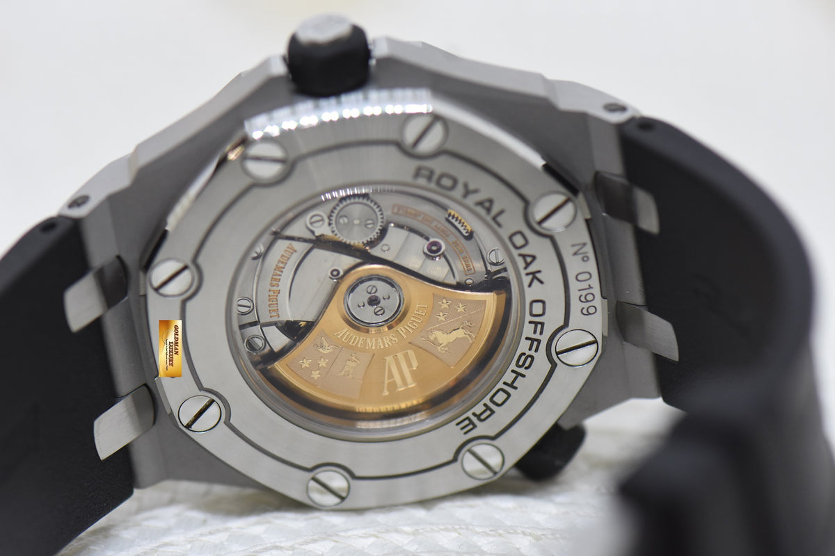 [SOLD] AUDEMARS PIGUET ROYAL OAK OFFSHORE DIVER 44mm STEEL IN RUBBER STRAP SEE-THRU SAPPHIRE BACK 15710ST (MINT)