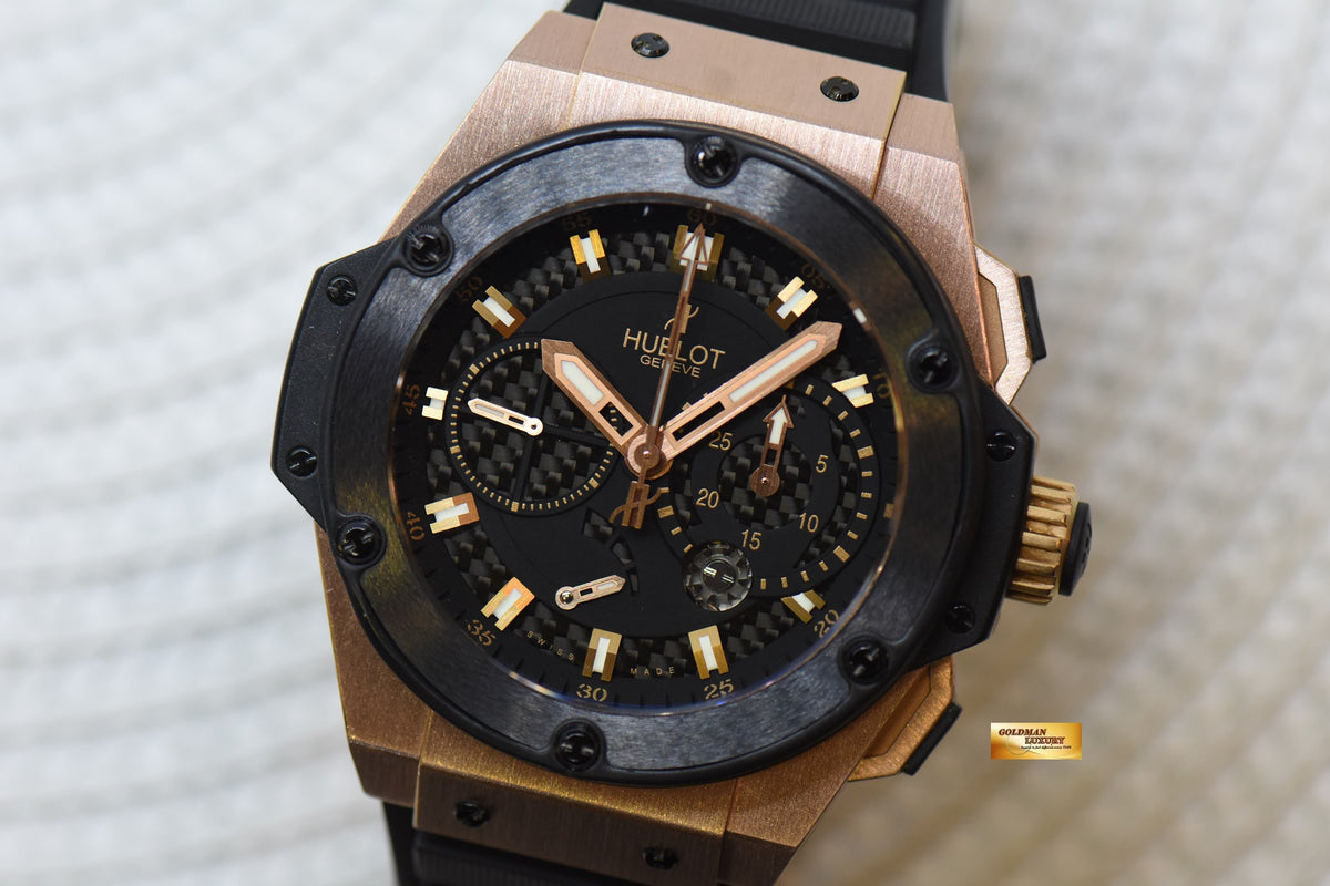 [SOLD] HUBLOT BIG BANG KING POWER CHRONOGRAPH POWER RESERVE 48mm ROSE GOLD IN RUBBER STRAP AUTOMATIC 709.OM.1780.RX (MINT)