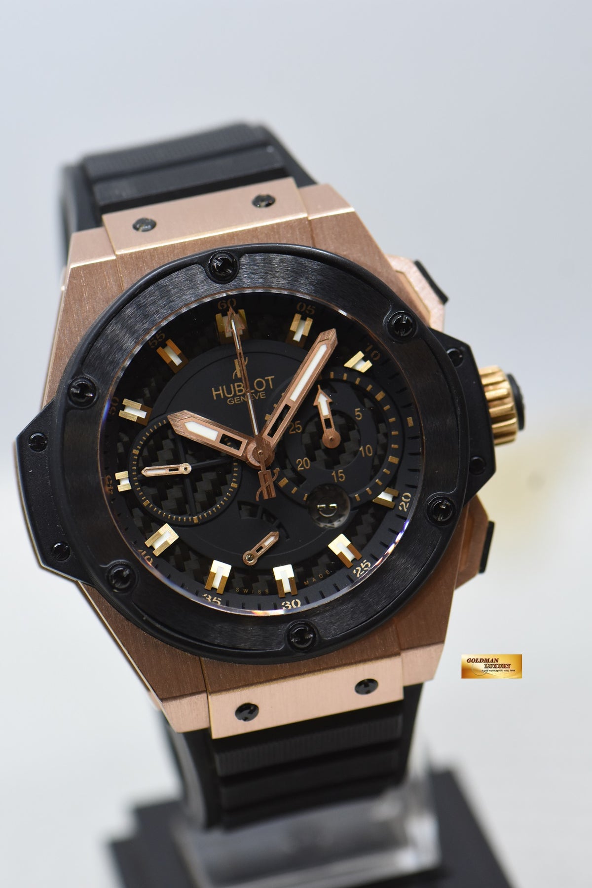 [SOLD] HUBLOT BIG BANG KING POWER CHRONOGRAPH POWER RESERVE 48mm ROSE GOLD IN RUBBER STRAP AUTOMATIC 709.OM.1780.RX (MINT)