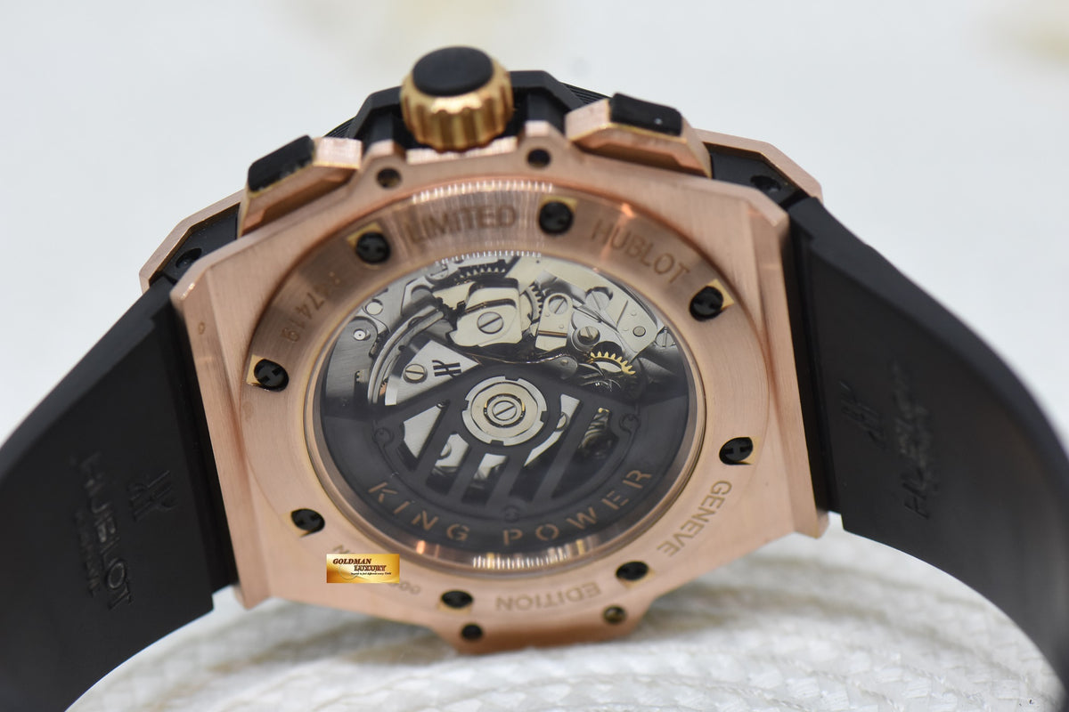 [SOLD] HUBLOT BIG BANG KING POWER CHRONOGRAPH POWER RESERVE 48mm ROSE GOLD IN RUBBER STRAP AUTOMATIC 709.OM.1780.RX (MINT)