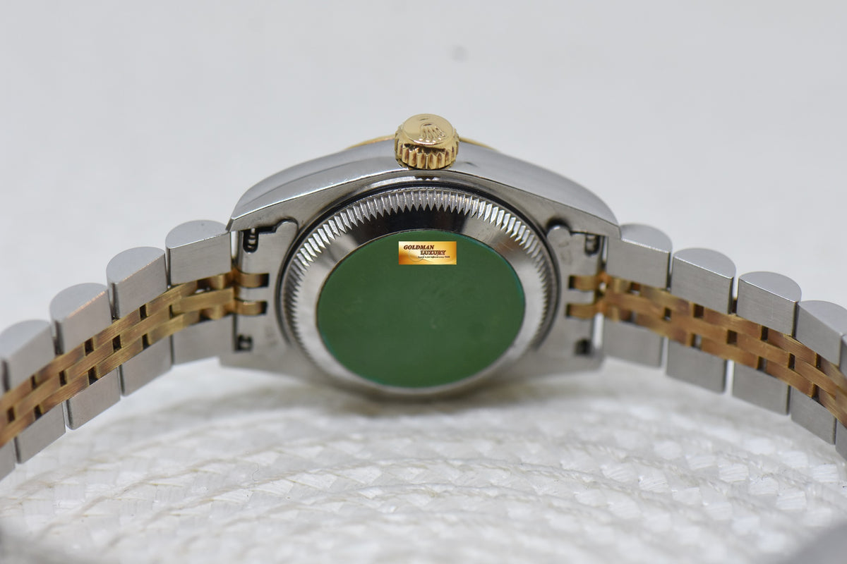 [SOLD] ROLEX OYSTER DATEJUST 26mm HALF-GOLD IN JUBILEE BRACELET WHITE ROMAN DIAL 69173 (MINT)