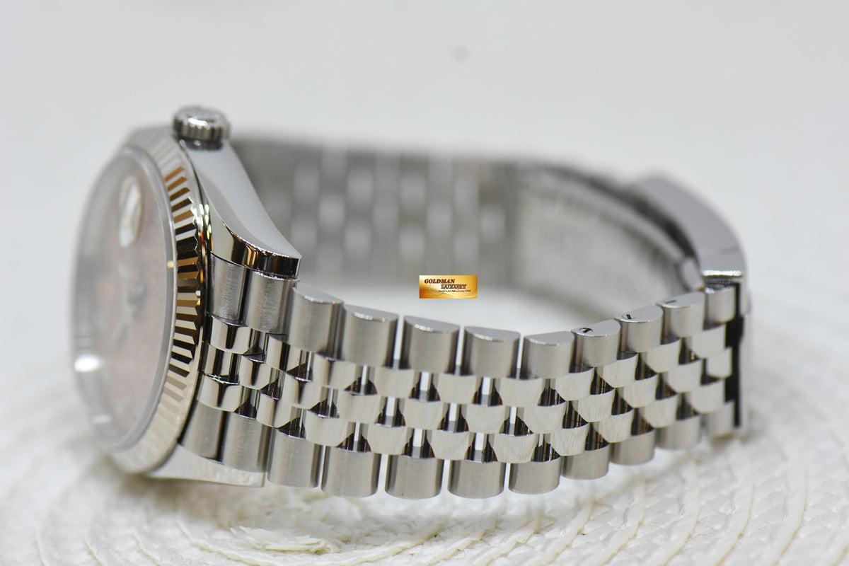[SOLD] ROLEX OYSTER DATEJUST 36mm STEEL IN JUBILEE ANNIVERSARY SALMON COMPUTER DIAMOND DIAL 126234 (LNIB)