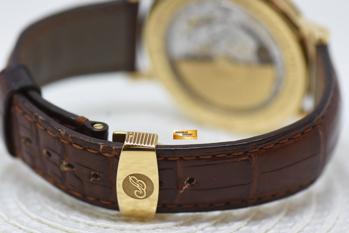[SOLD] BREGUET CLASSIQUE POWER RESERVE MOONPHASE 39mm YELLOW GOLD IN LEATHER STRAP AUTOMATIC 7137BA (MINT)