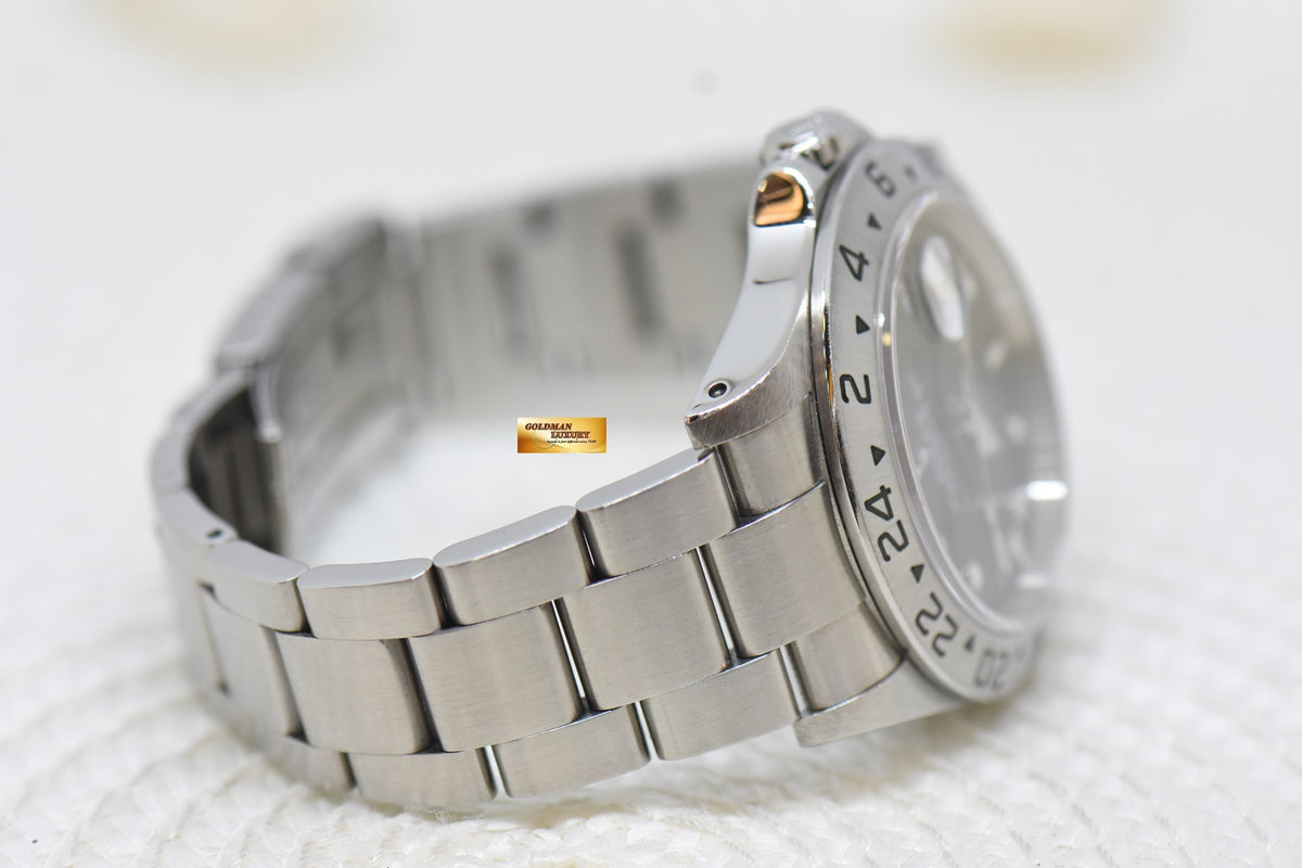 [SOLD] ROLEX OYSTER PERPETUAL EXPLORER II 40mm STEEL BLACK DIAL CALIBRE 3185 16570 (PINHOLE-SEL) (MINT)