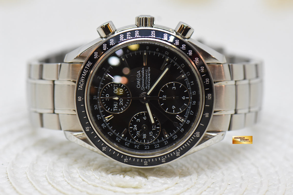 [SOLD] OMEGA SPEEDMASTER CHRONOGRAPH TRIPLE CALENDAR 39mm STEEL BRACELET BLACK 3220.5000 (MINT)