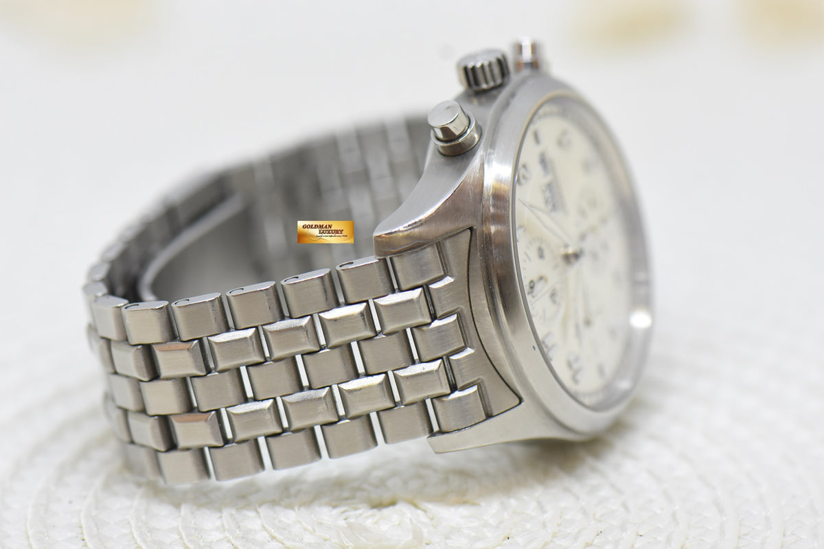 [SOLD] IWC PILOT SPITFIRE CHRONOGRAPH 42mm STEEL IN BRACELET AUTOMATIC SILVER DIAL IW3717-05 (MINT)