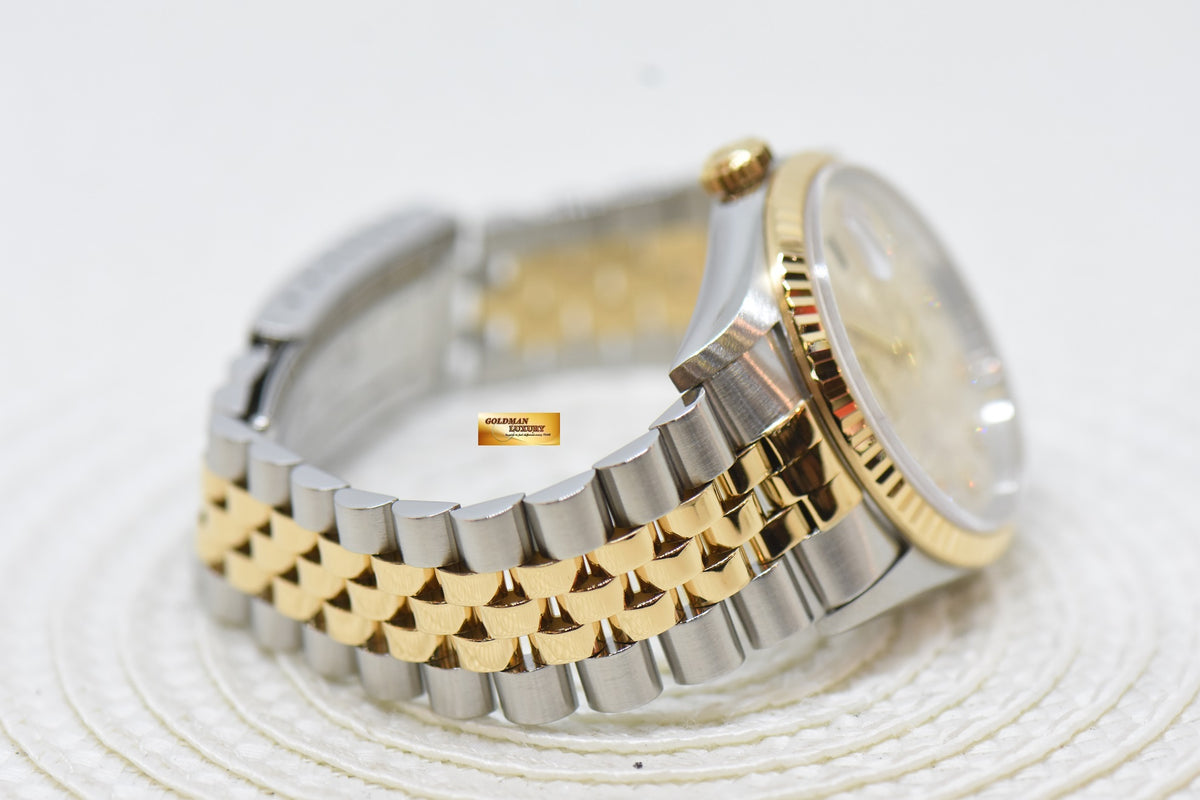 [SOLD] ROLEX OYSTER DATEJUST 36mm HALF-GOLD IN JUBILEE BRACELET COMPUTER DIAMOND DIAL 16233 (MINT)