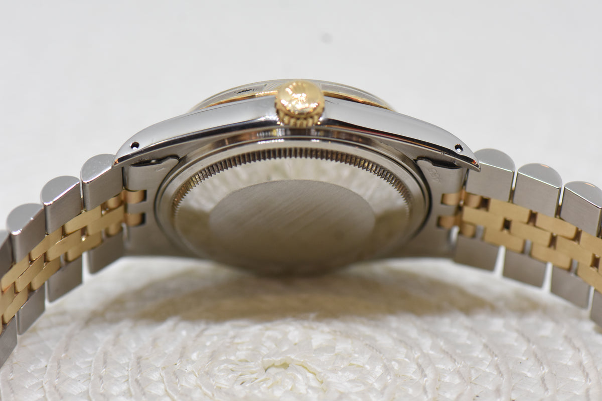 [SOLD] ROLEX OYSTER DATEJUST 36mm HALF-GOLD IN JUBILEE BRACELET GOLD DIAL 16013 (QUICKSET-DATE) (VINTAGE)