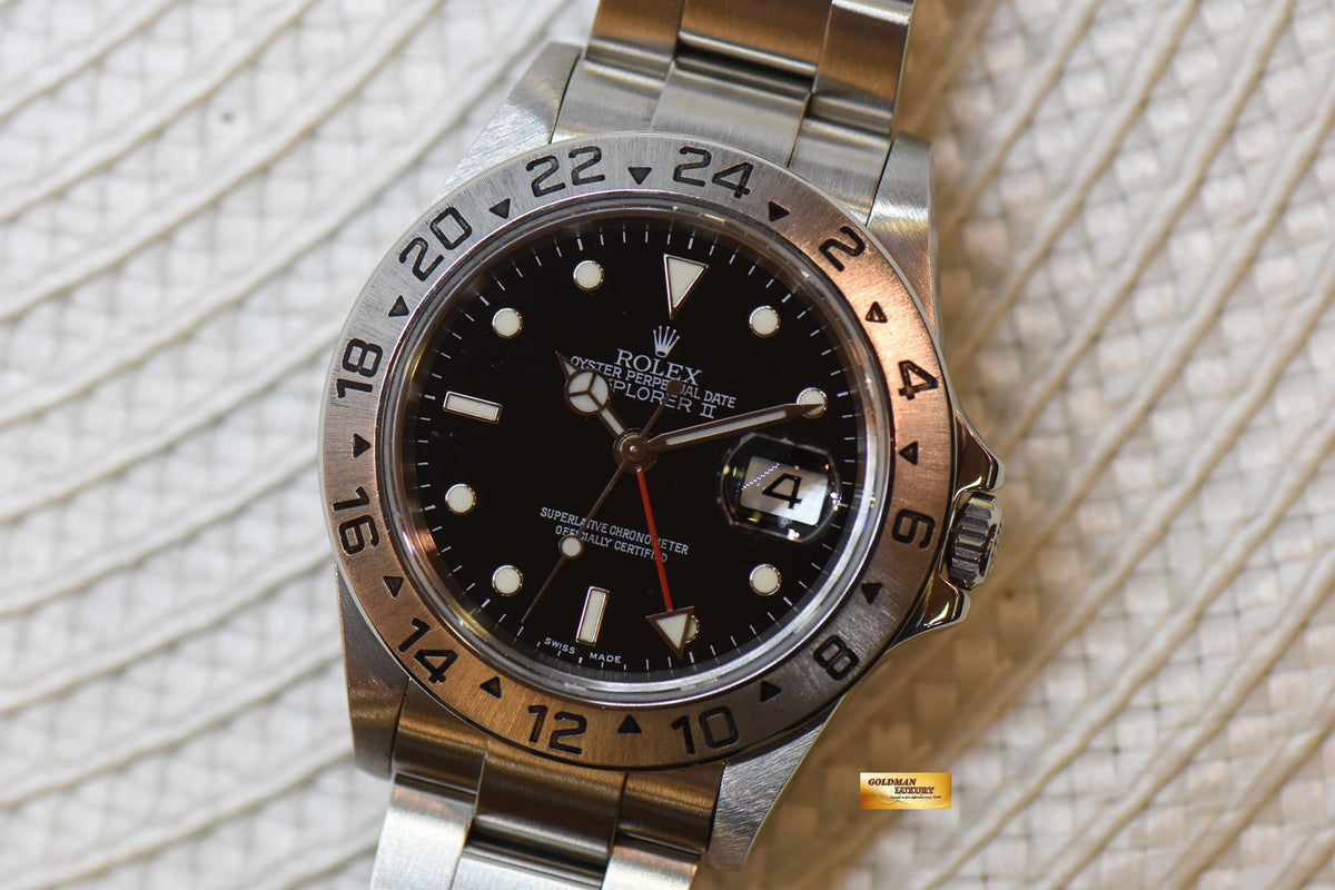 [SOLD] ROLEX OYSTER EXPLORER II 40mm STEEL BLACK DIAL CALIBRE 3185 16570 (NO PINHOLE-SEL) (MINT)