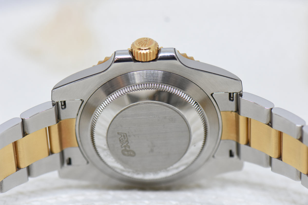 [SOLD] ROLEX SUBMARINER 40mm HALF GOLD IN BRACELET SUNBURST BLUE DIAL 116613LB (MINT)