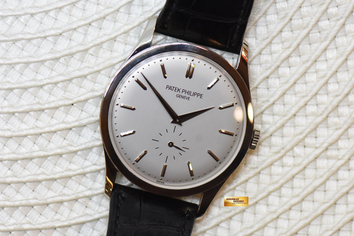 [SOLD] PATEK PHILIPPE CALATRAVA 37mm 18K WHITE GOLD MANUAL WINDING 5196G (MINT)