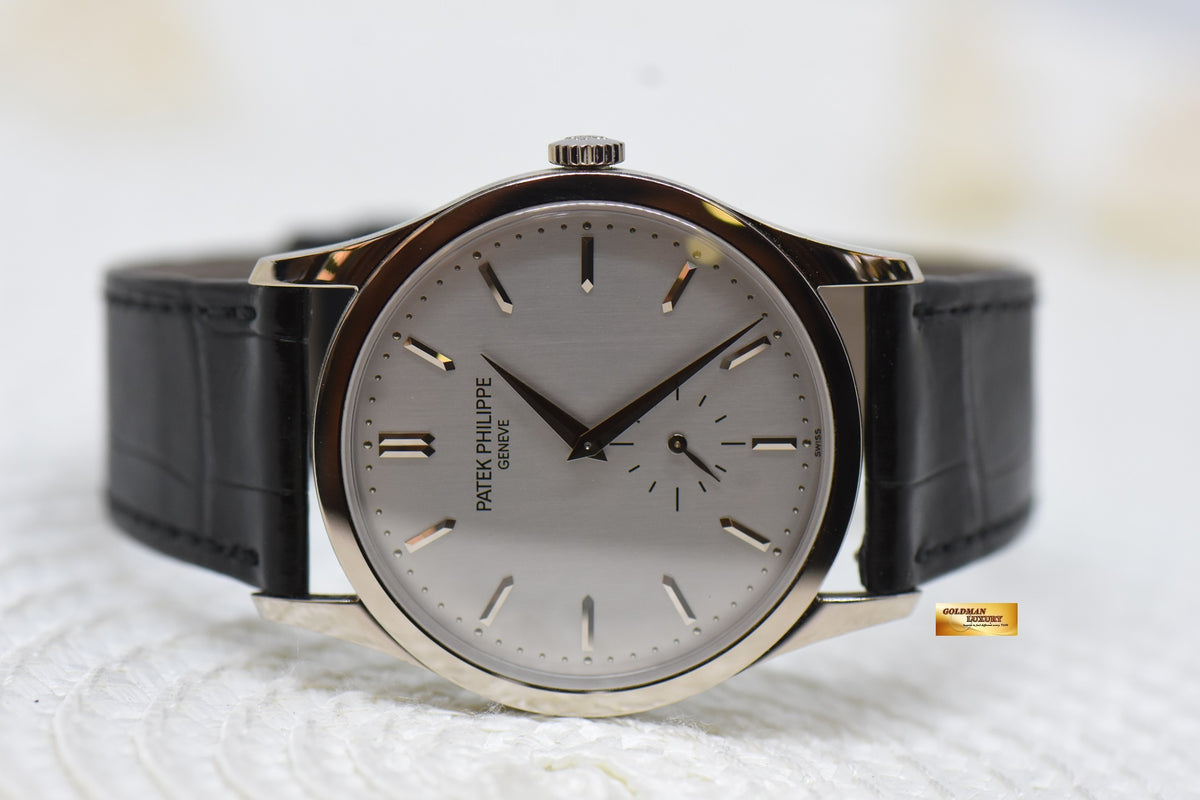 [SOLD] PATEK PHILIPPE CALATRAVA 37mm 18K WHITE GOLD MANUAL WINDING 5196G (MINT)