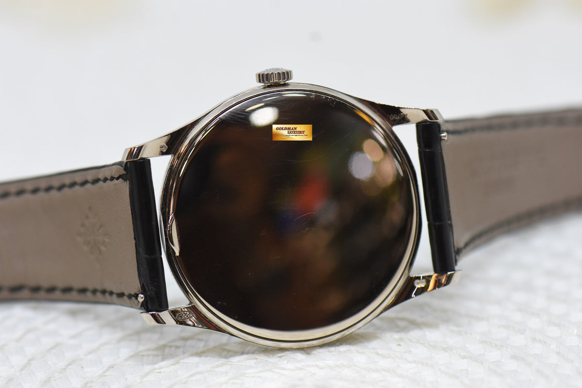 [SOLD] PATEK PHILIPPE CALATRAVA 37mm 18K WHITE GOLD MANUAL WINDING 5196G (MINT)