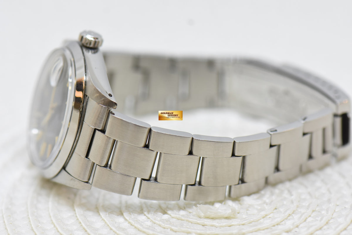 [SOLD] ROLEX OYSTER PERPETUAL DATE 34mm STEEL IN BRACELET BLACK DIAL 1500 (VINTAGE)