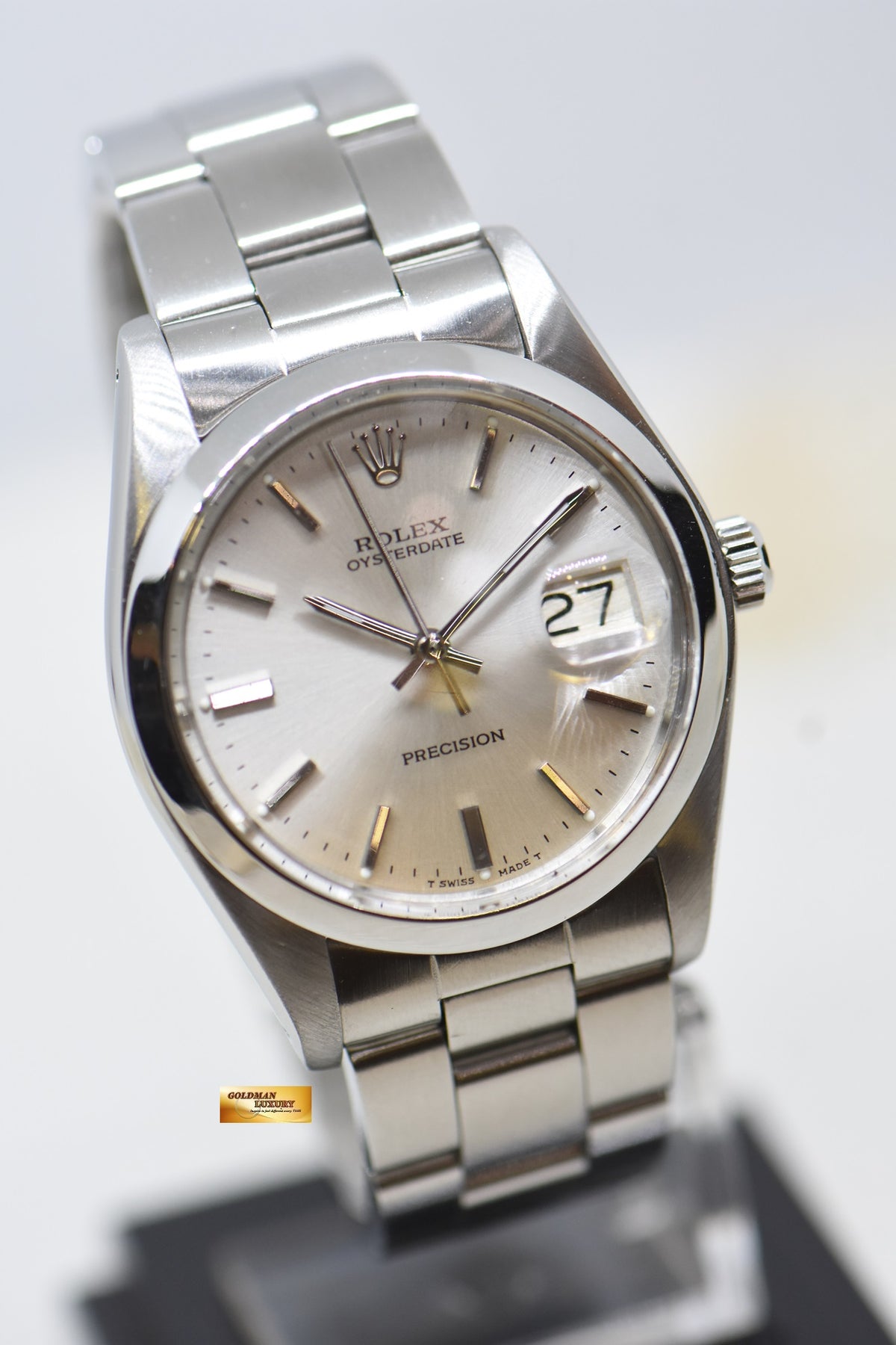 [SOLD] ROLEX OYSTERDATE PRECISION 34mm STEEL BRACELET SILVER DIAL 6694 (VINTAGE)
