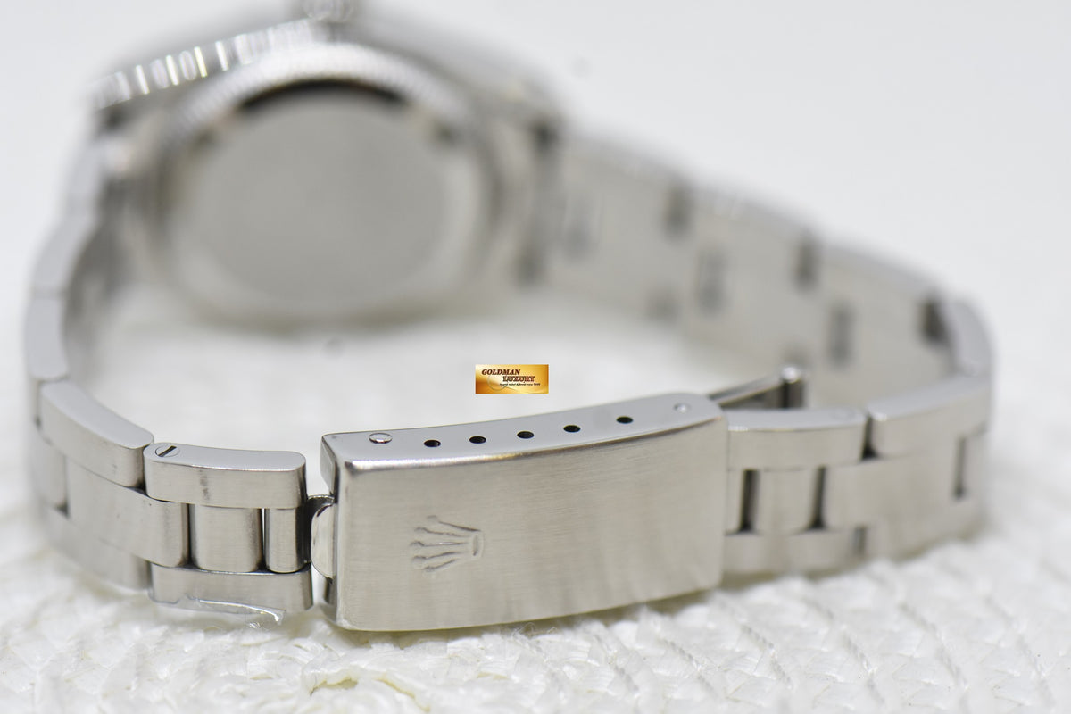 [SOLD] ROLEX OYSTER PERPETUAL 24mm LADIES STEEL ON BRACELET SALMON DIAL 67180 (MINT)