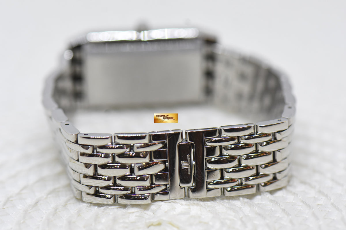 [SOLD] JLC REVERSO LADIES STEEL IN BEADED BRACELET MANUAL 260.8.86 (MINT)