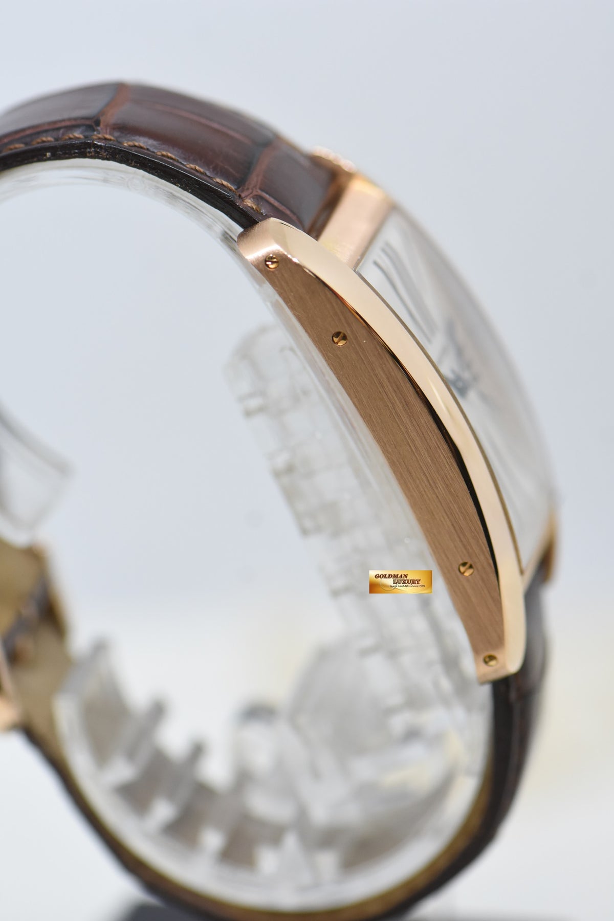 [SOLD] CARTIER TANK AMERICAINE LARGE 18K ROSE GOLD IN LEATHER STRAP AUTOMATIC 2505 (MINT)