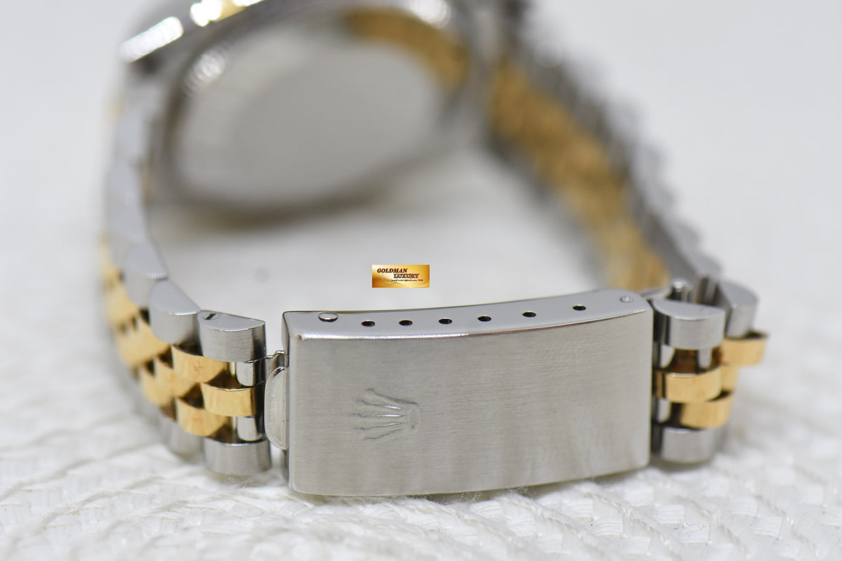 [SOLD] ROLEX OYSTER DATEJUST 31mm HALF-GOLD IN JUBILEE BRACELET GOLD TAPESTRY DIAL 68273 (MINT)