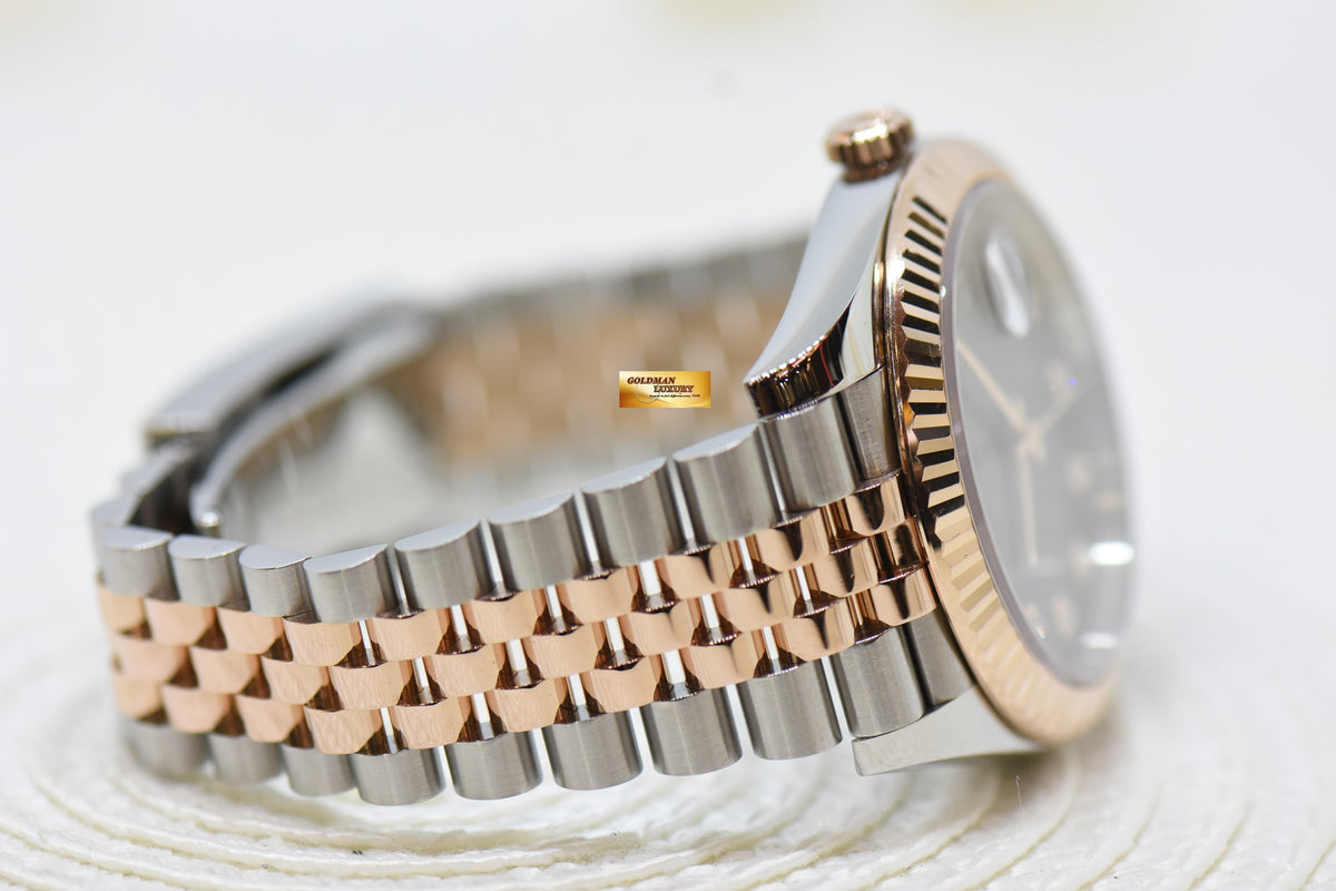 [SOLD] ROLEX OYSTER DATEJUST 41mm HALF-EVEROSE GOLD IN JUBILEE BRACELET CHOCOLATE DIAMOND DIAL 126331 (LNIB)