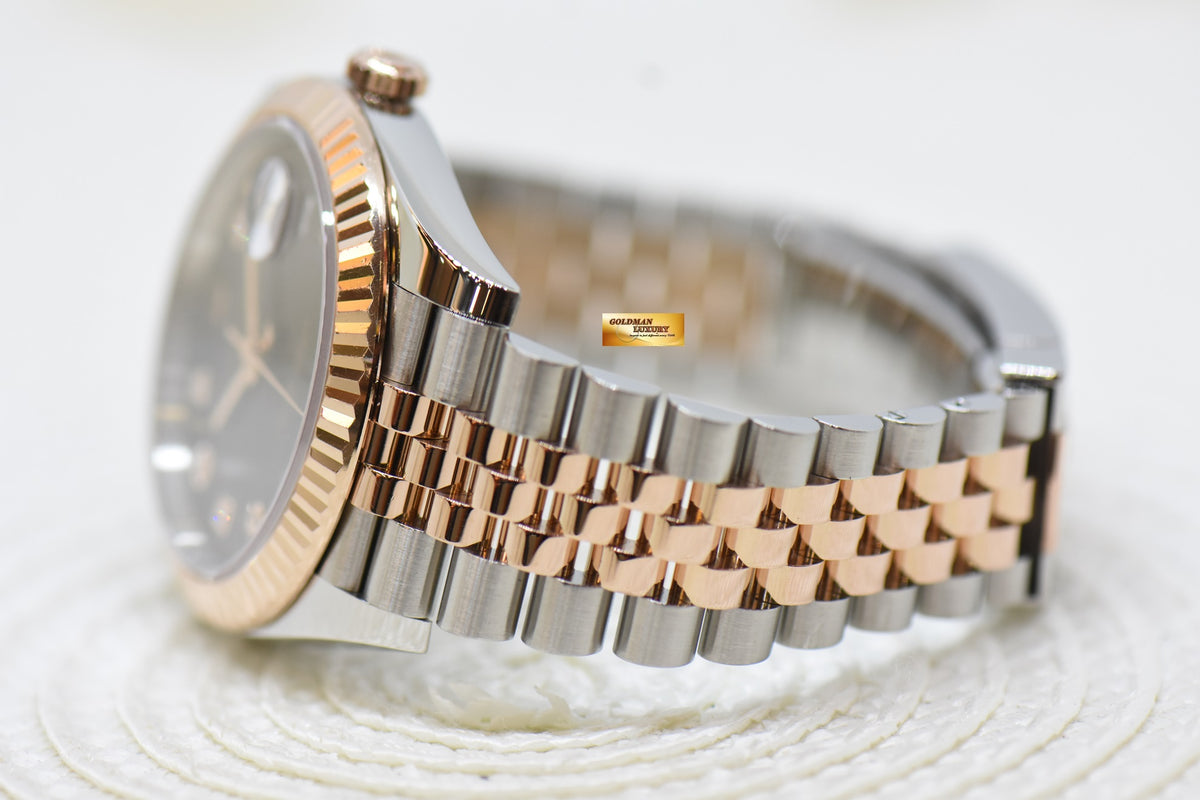 [SOLD] ROLEX OYSTER DATEJUST 41mm HALF-EVEROSE GOLD IN JUBILEE BRACELET CHOCOLATE DIAMOND DIAL 126331 (LNIB)