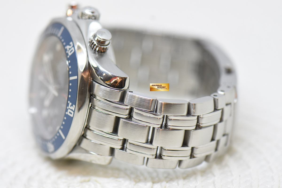 [SOLD] OMEGA SEAMASTER DIVER CHRONOGRAPH 41.5mm STEEL IN BRACELET BLUE AUTOMATIC 2225.80.00 (MINT)