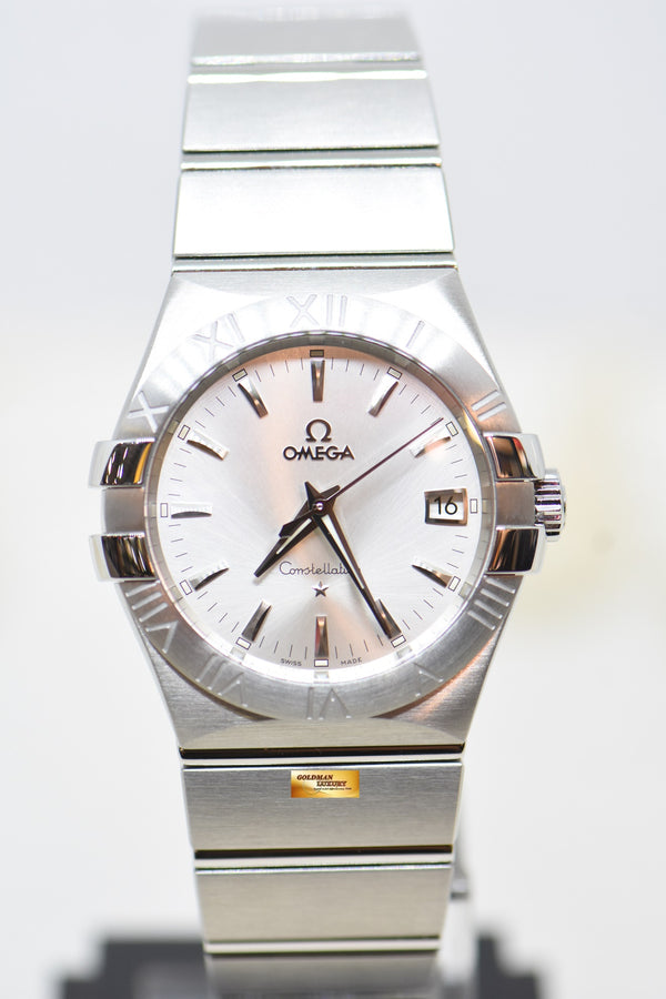 [SOLD] OMEGA CONSTELLATION 35mm STEEL IN BRACELET SILVER QUARTZ 123.10.35.60.02.001 (NOS)