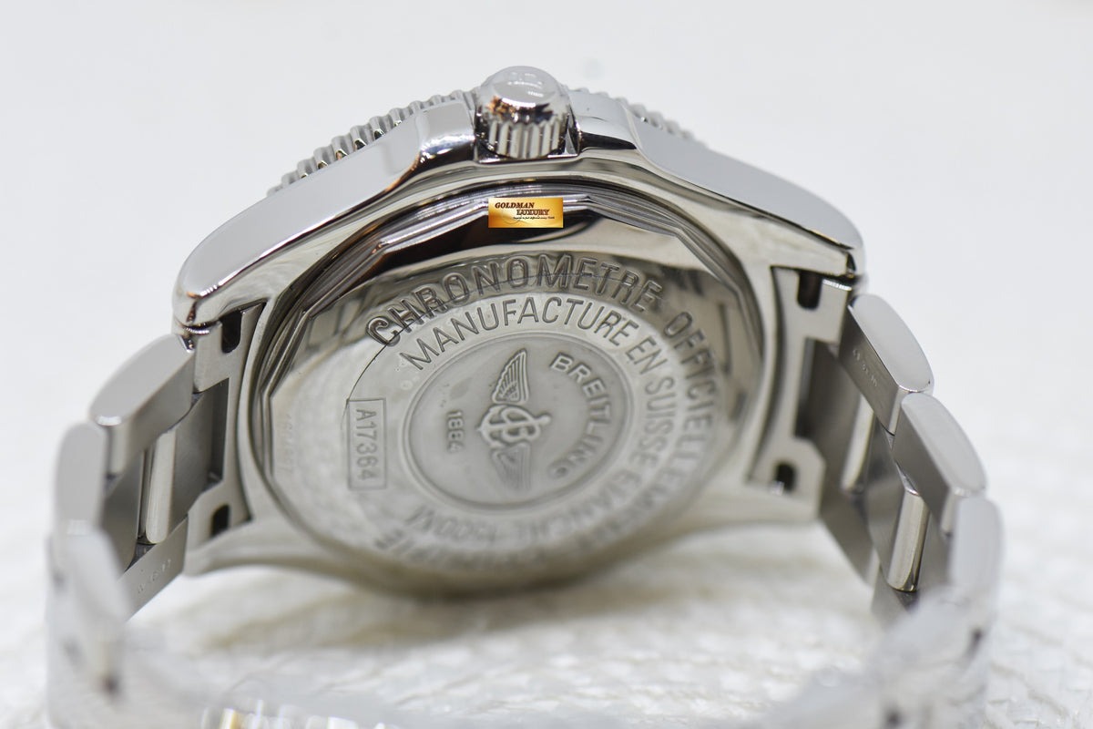 [SOLD] BREITLING SUPER OCEAN 42mm STEEL IN BRACELET AUTOMATIC BLACK DIAL A1736402 (MINT)