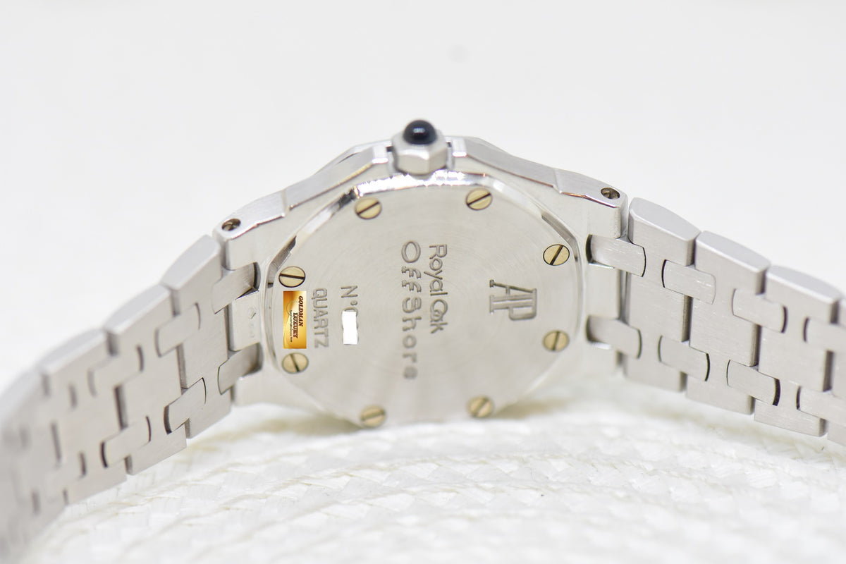 [SOLD] AUDEMARS PIGUET ROYAL OAK 27mm WHITE GOLD BRACELET MOP DIAMOND DIAL QUARTZ 67451BC (MINT)