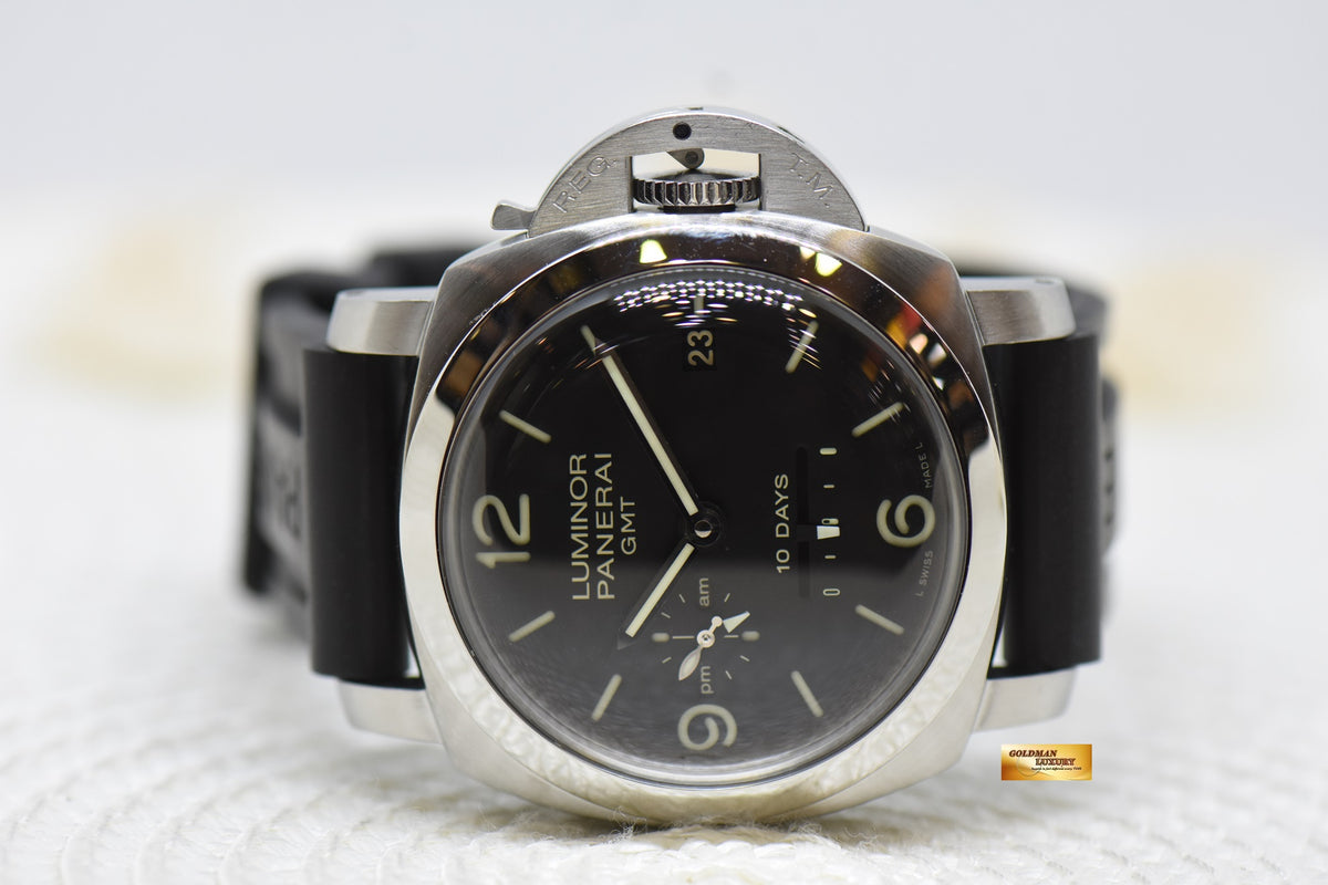 [SOLD] PANERAI LUMINOR GMT 44mm 1950 STEEL DAY / NIGHT 10 DAYS POWER RESERVE AUTOMATIC PAM 270 (MINT)