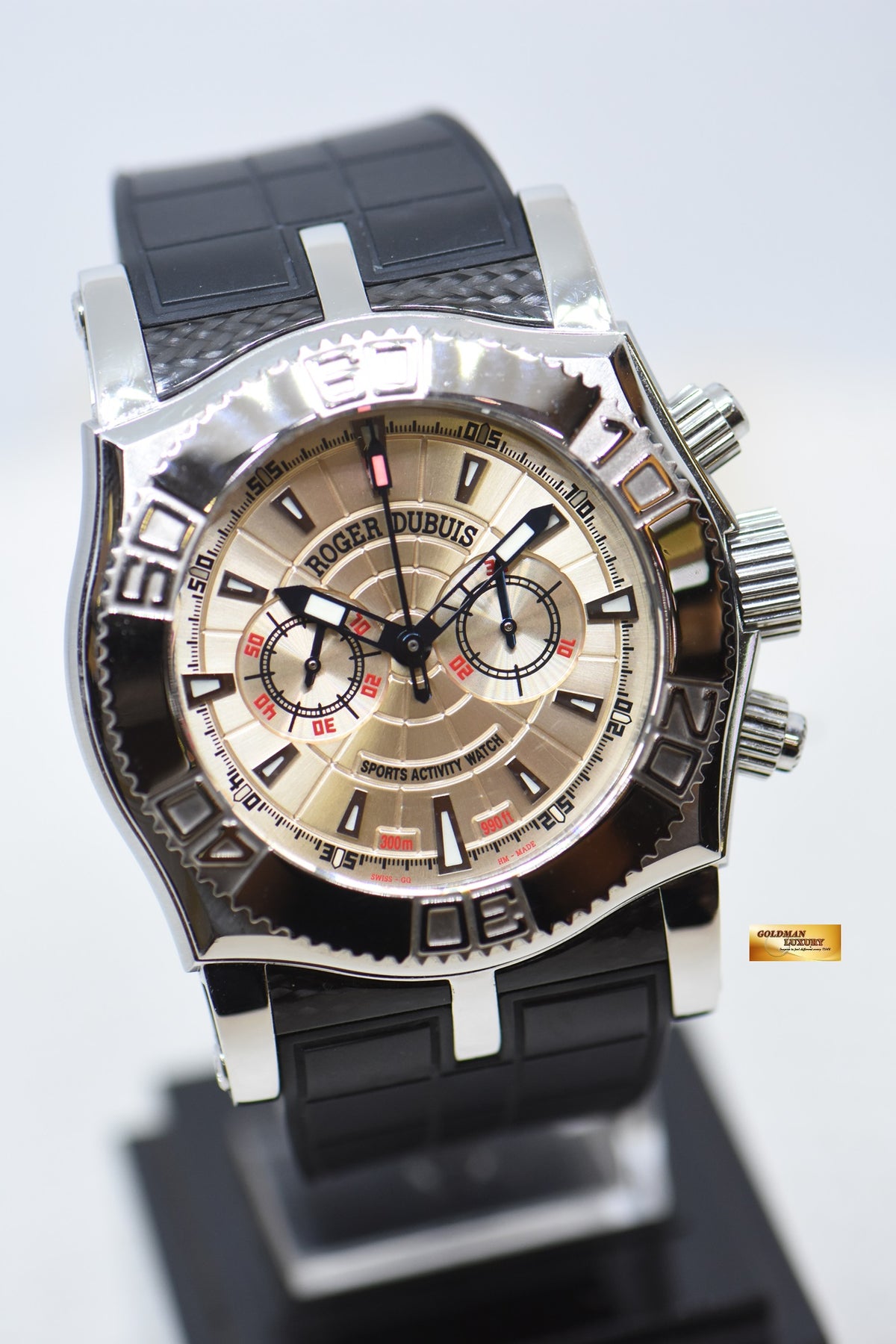 [SOLD] ROGER DUBUIS EASY DIVER JUST FOR FRIENDS 46mm STEEL IN RUBBER RD56 MANUAL WINDING SE46.56 (MINT)