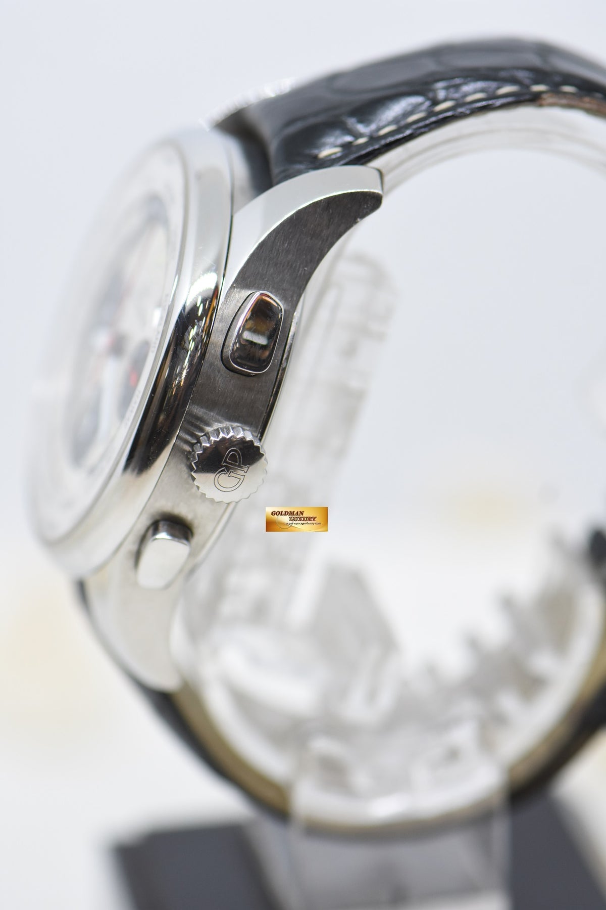 [SOLD] GIRARD PERREGAUX WW.TC WORLD TIME CHRONOGRAPH STEEL IN LEATHER AUTOMATIC 49805 (MINT)