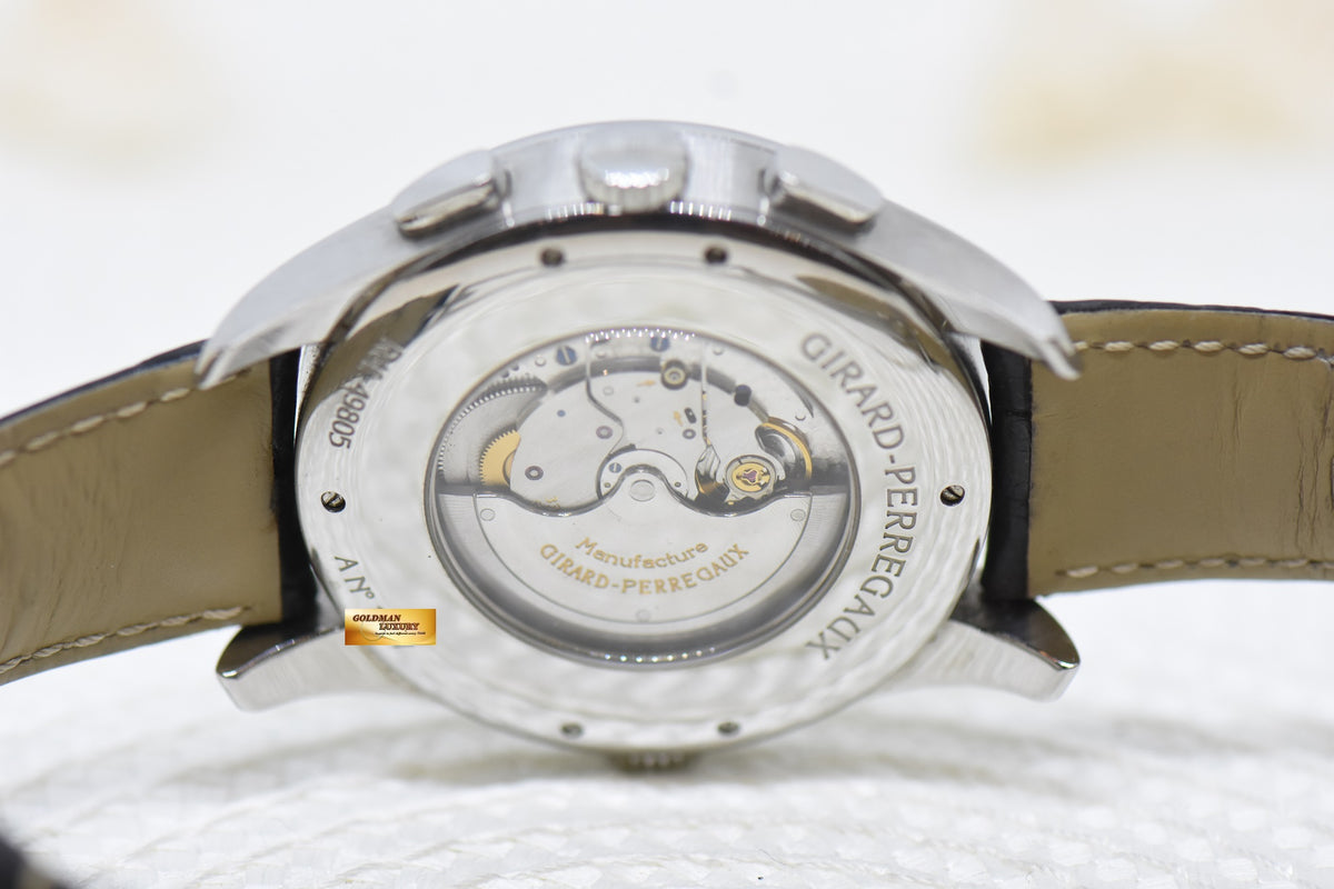 [SOLD] GIRARD PERREGAUX WW.TC WORLD TIME CHRONOGRAPH STEEL IN LEATHER AUTOMATIC 49805 (MINT)