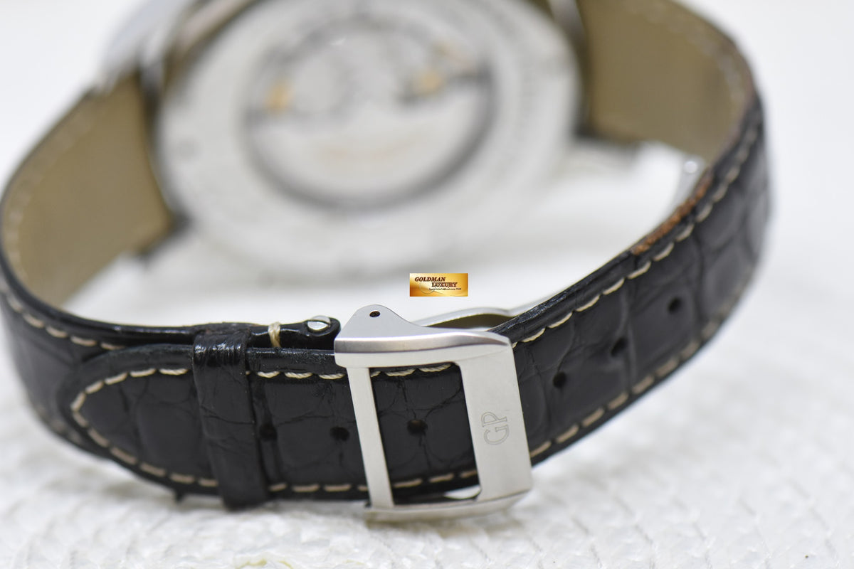 [SOLD] GIRARD PERREGAUX WW.TC WORLD TIME CHRONOGRAPH STEEL IN LEATHER AUTOMATIC 49805 (MINT)