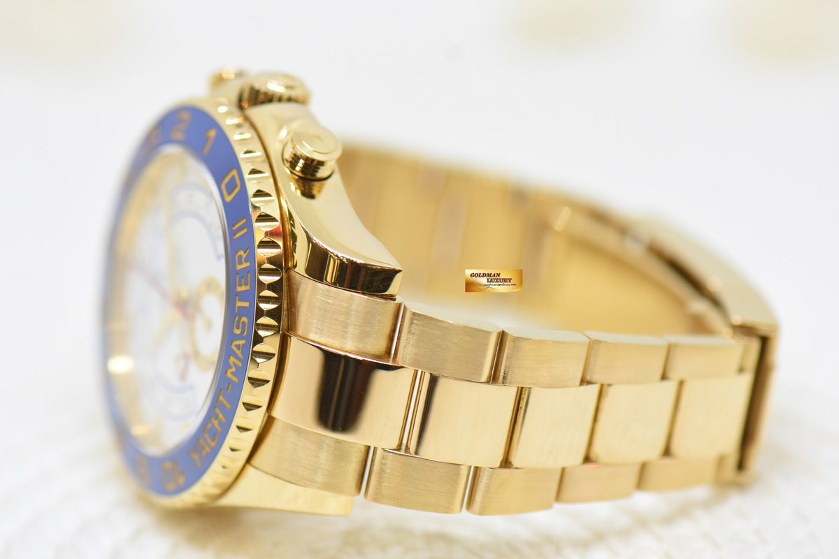 [SOLD] ROLEX OYSTER PERPETUAL YACHT-MASTER II 44mm REGATTA CHRONOGRAPH 18K YELLOW GOLD IN BRACELET 116688 (MINT)