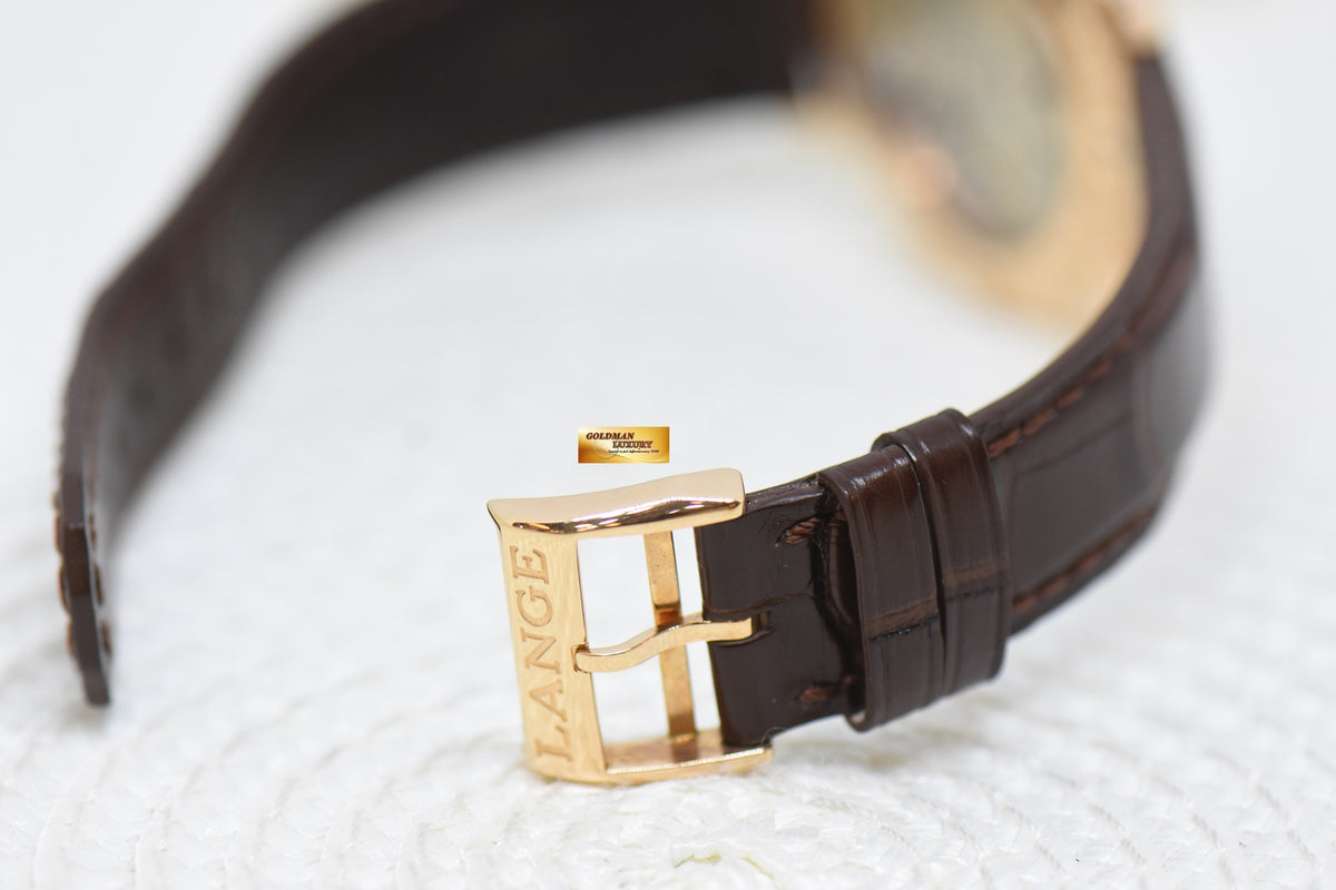 [SOLD] A.LANGE & SOHNE SAXONIA SUB-SECOND 37mm ROSE GOLD IN LEATHER MANUAL WINDING 215.033 (MINT)