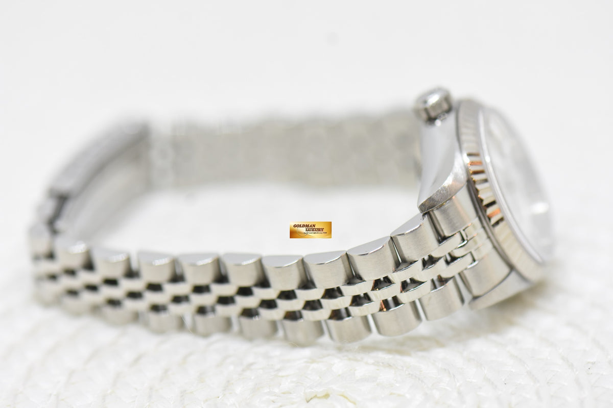 [SOLD] ROLEX OYSTER DATEJUST 26mm STEEL IN JUBILEE BRACELET WHITE ROMAN DIAL 69174 (MINT)