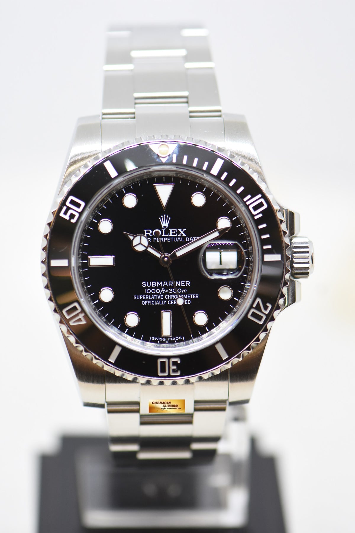 [SOLD] ROLEX OYSTER SUBMARINER 40mm STEEL IN BRACELET CERAMIC BEZEL BLACK DIAL 116610LN (MINT)