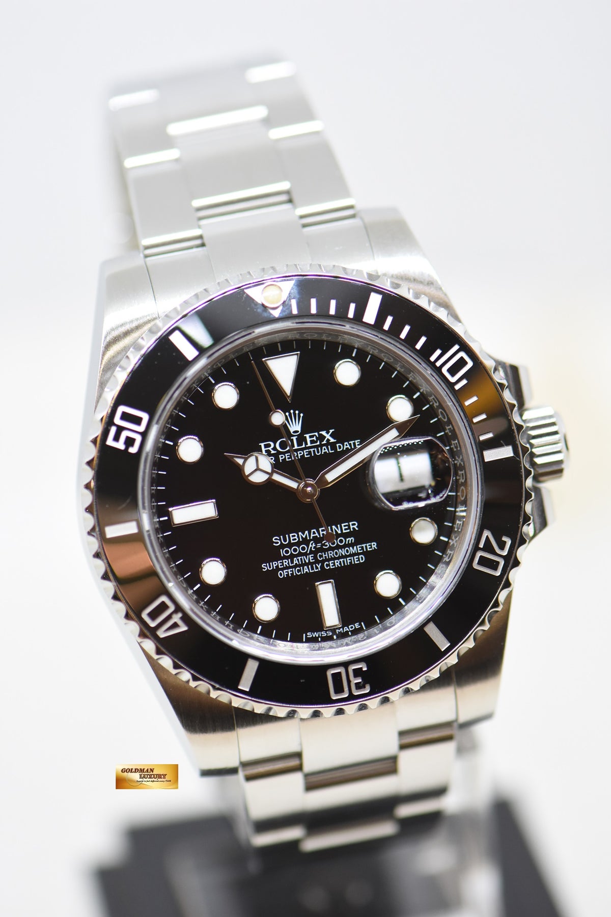 [SOLD] ROLEX OYSTER SUBMARINER 40mm STEEL IN BRACELET CERAMIC BEZEL BLACK DIAL 116610LN (MINT)