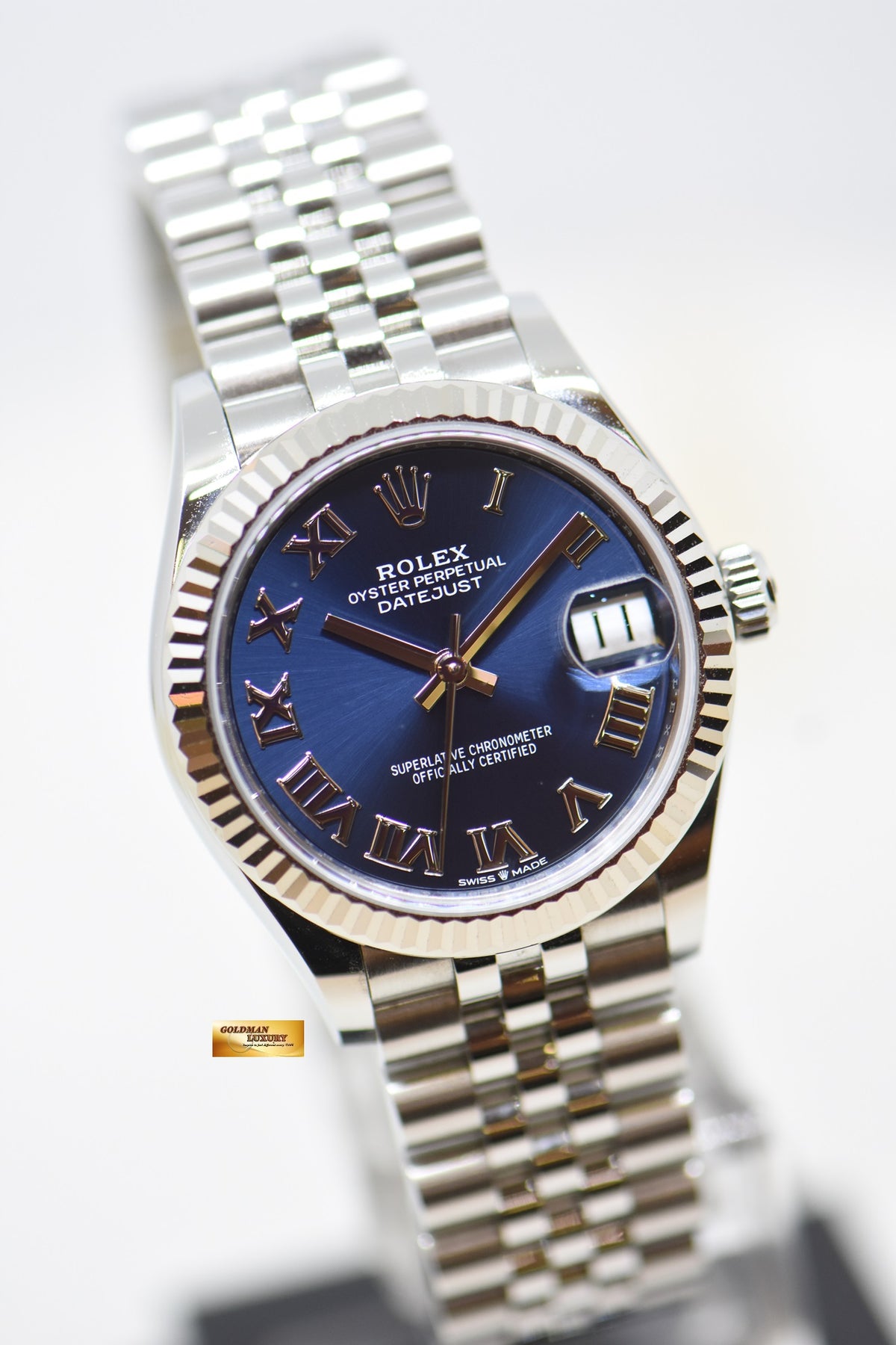 [SOLD] ROLEX OYSTER DATEJUST 31mm STEEL IN JUBILEE BRACELET BLUE ROMAN DIAL AUTOMATIC 278274 (LNIB)