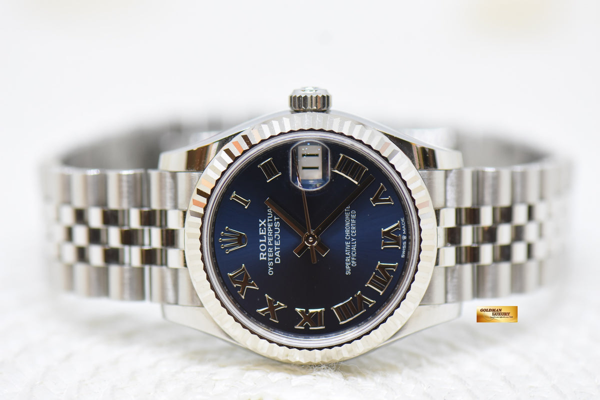 [SOLD] ROLEX OYSTER DATEJUST 31mm STEEL IN JUBILEE BRACELET BLUE ROMAN DIAL AUTOMATIC 278274 (LNIB)