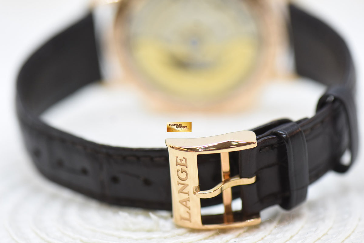 [SOLD] A.LANGE & SOHNE SAXONIA DUAL TIME 39.8mm ROSE GOLD IN STRAP AUTOMATIC 385.032 (MINT)