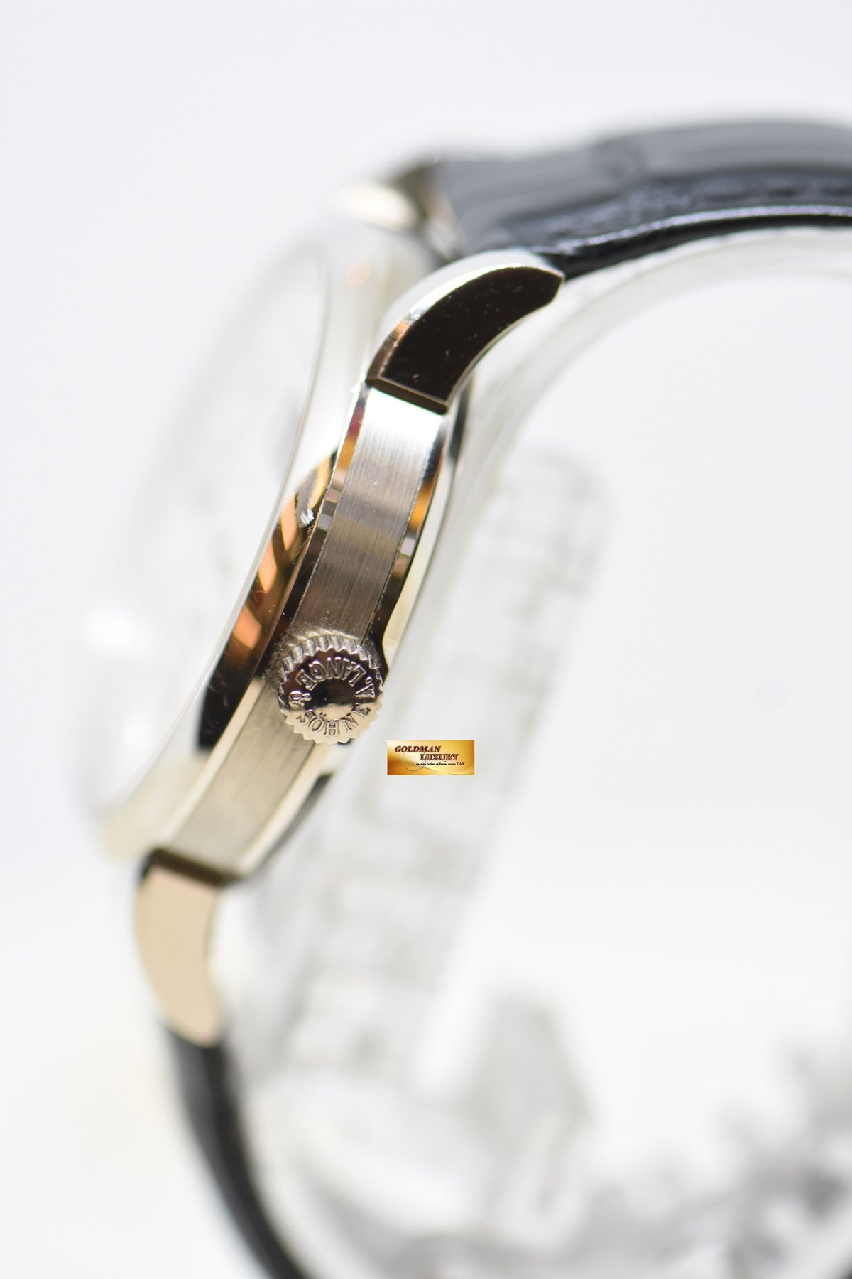 [SOLD] A.LANGE & SOHNE LANGE 1 38.5mm BIG DATE POWER RESERVE WHITE GOLD IN LEATHER STRAP MANUAL 191.039 (MINT)