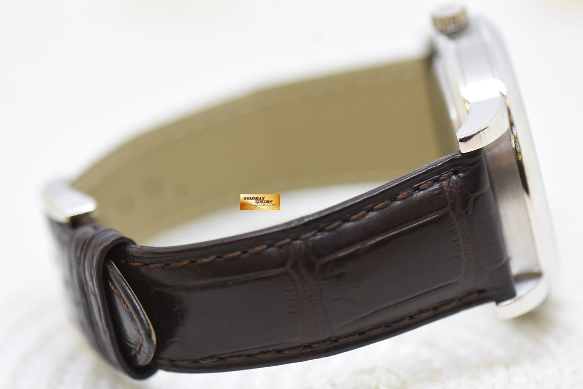 [SOLD] A.LANGE & SOHNE GRAND LANGE 1 SILVER DIAL BIG DATE POWER RESERVE PLATINUM IN LEATHER STRAP MANUAL WINDING 115.025 (MINT)