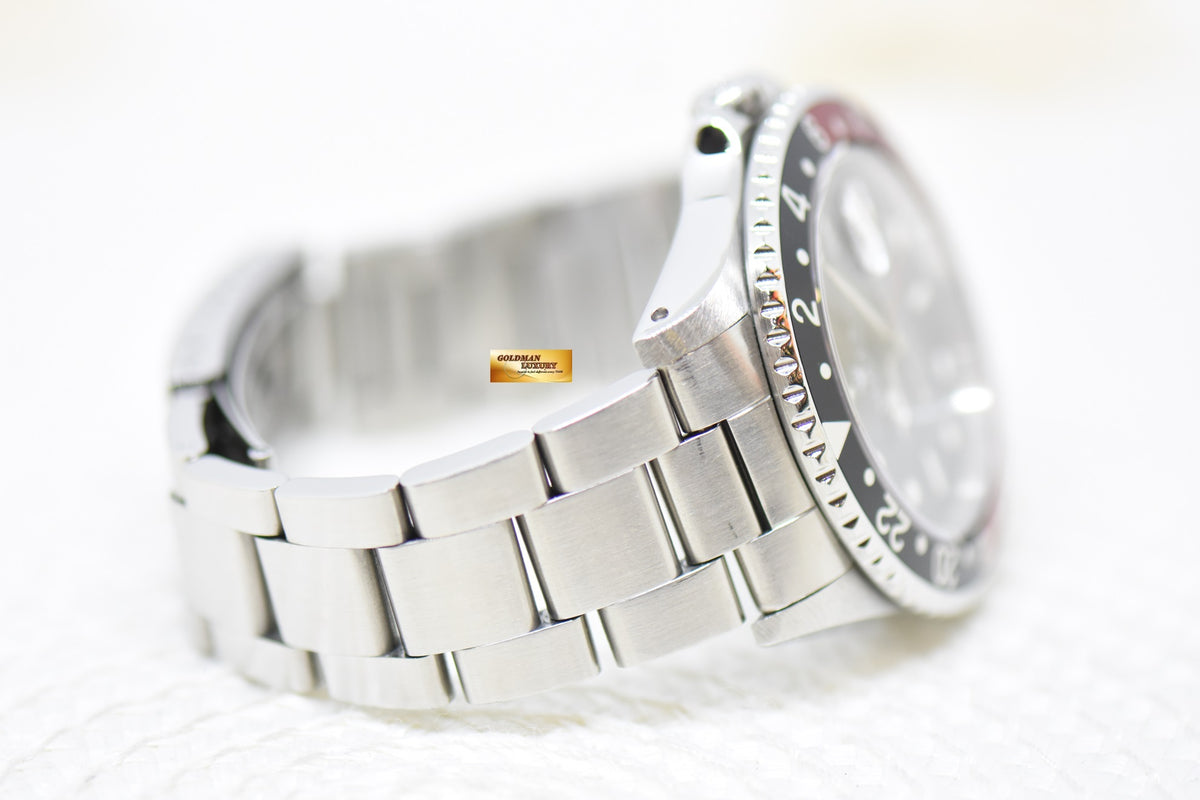 [SOLD] ROLEX OYSTER GMT-MASTER II 40mm STEEL IN OYSTER BRACELET COKE BEZEL BLACK 16710 (MINT)
