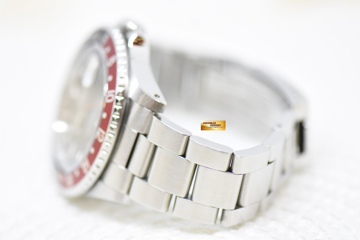 [SOLD] ROLEX OYSTER GMT-MASTER II 40mm STEEL IN OYSTER BRACELET COKE BEZEL BLACK 16710 (MINT)