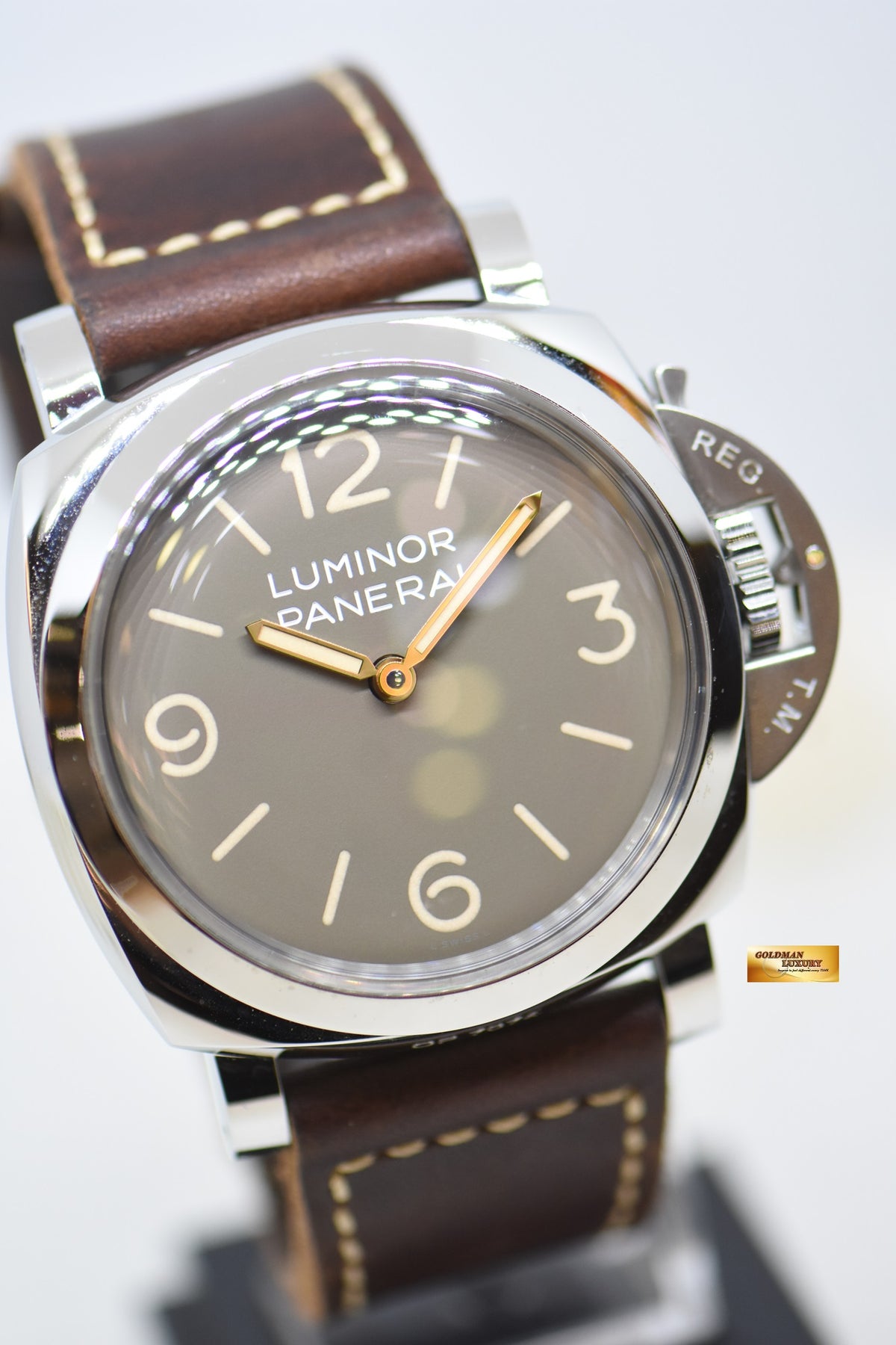 [SOLD] PANERAI LUMINOR 1950 3 DAYS 47mm BROWN MILITARY STYLE LIMITED EDITION MANUAL PAM 663 (LNIB)