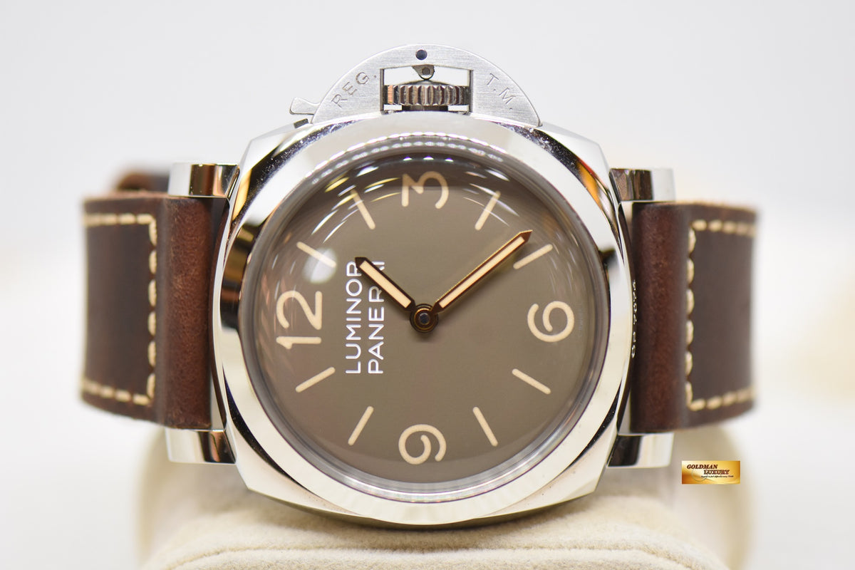 [SOLD] PANERAI LUMINOR 1950 3 DAYS 47mm BROWN MILITARY STYLE LIMITED EDITION MANUAL PAM 663 (LNIB)
